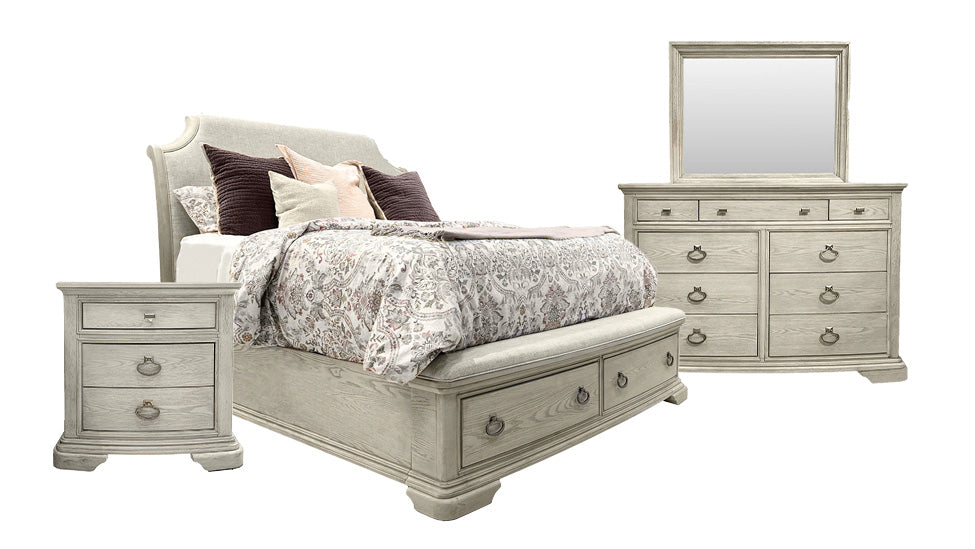 Whalen 3Pc  King Bed, Dresser/Mirror & Nightstand