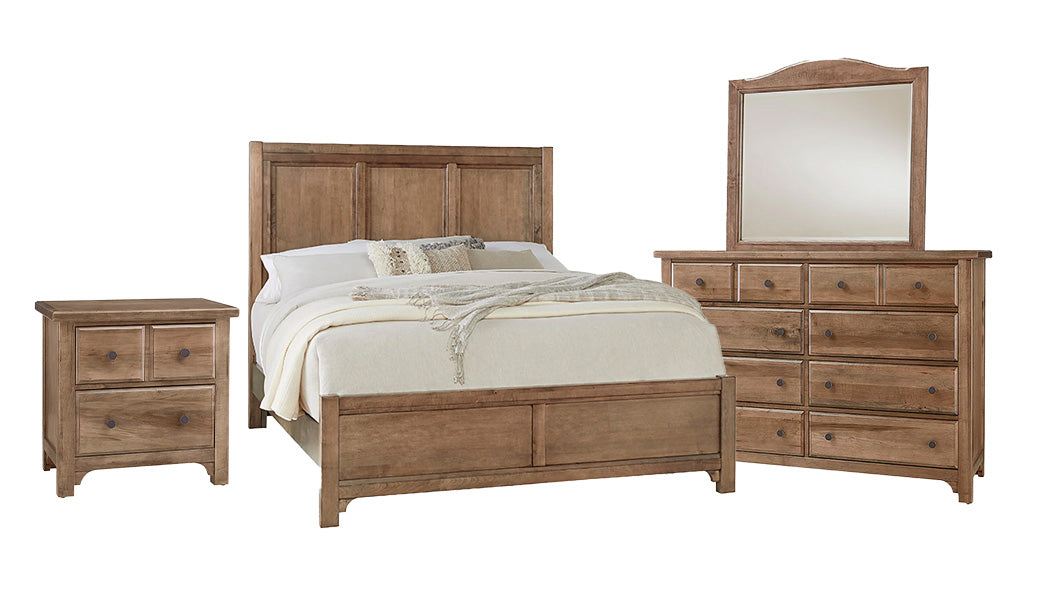 3 Pc Cool Farmhouse King Bedroom Set (King Bed, Nightstand, & Dresser/Mirror)