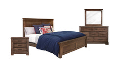 3 Pc Mansion Queen Bedroom Set (Queen Bed, Dresser/Mirror, & Nightstand)