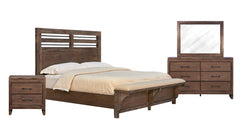 3 Pc Round Rock King Bedroom Set (King Bed, Dresser/Mirror, & Nightstand)