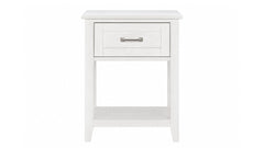 Ashton Weathered Oak Farmhouse 1 Drawer Nightstand