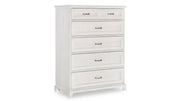 Ashton Weathered Oak Farmhouse 5 Drawer Chest