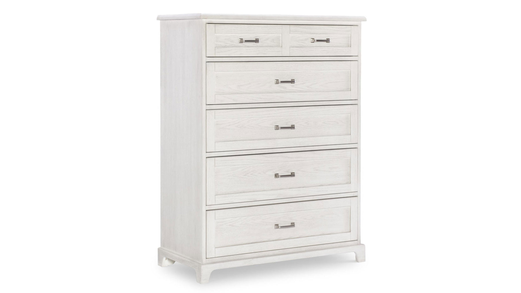 Ashton Weathered Oak Farmhouse 5 Drawer Chest