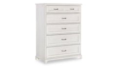Ashton Weathered Oak Farmhouse 5 Drawer Chest
