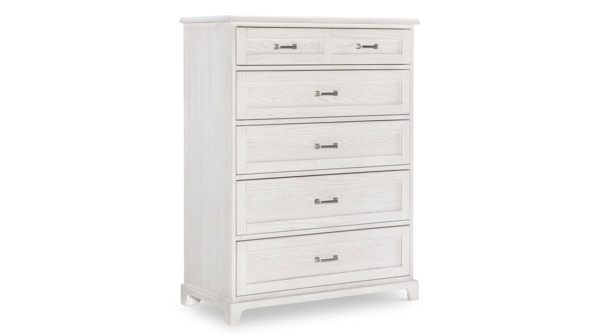 Ashton Weathered Oak Farmhouse 5 Drawer Chest