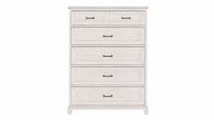 Ashton Weathered Oak Farmhouse 5 Drawer Chest