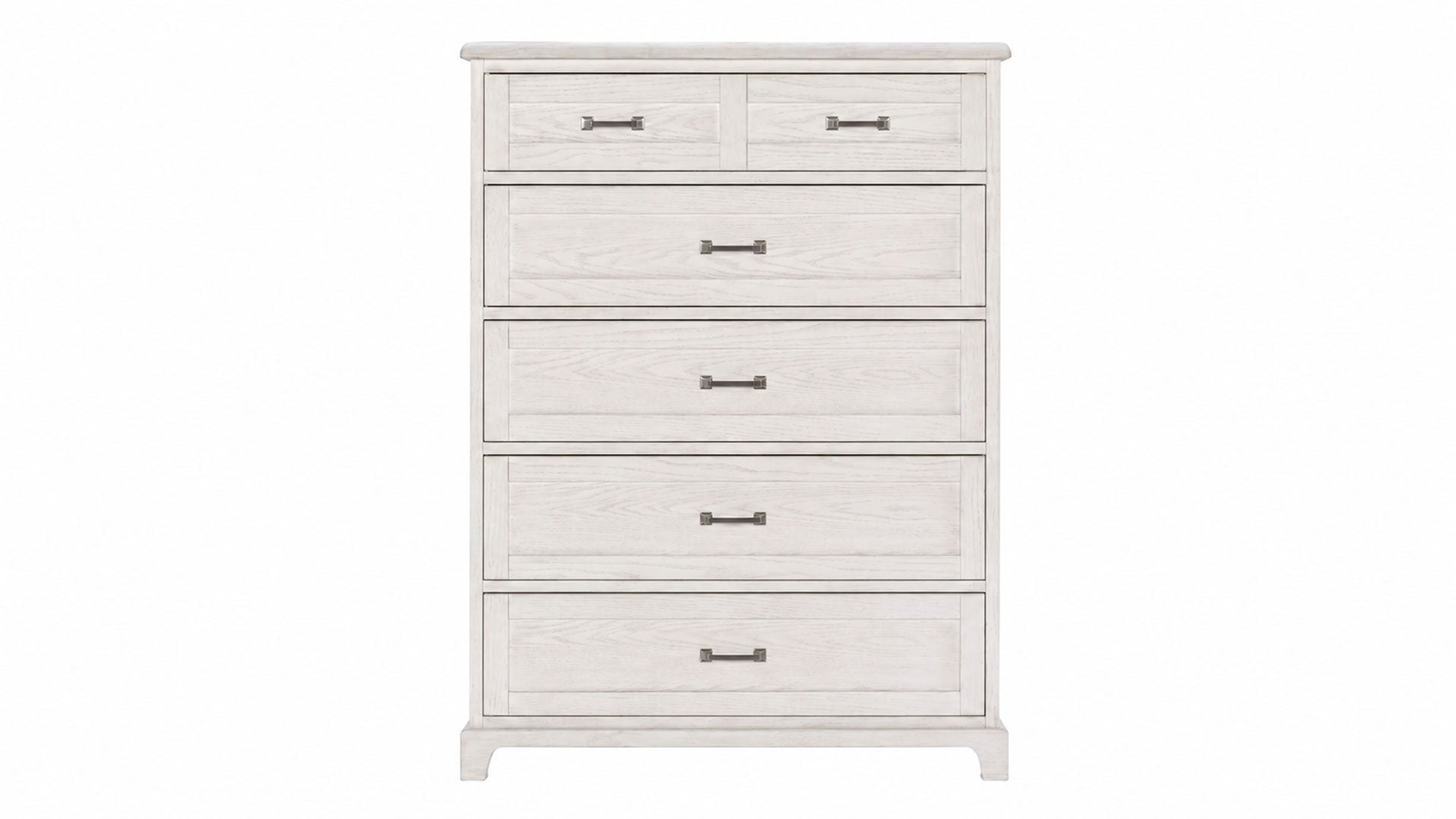 Ashton Weathered Oak Farmhouse 5 Drawer Chest
