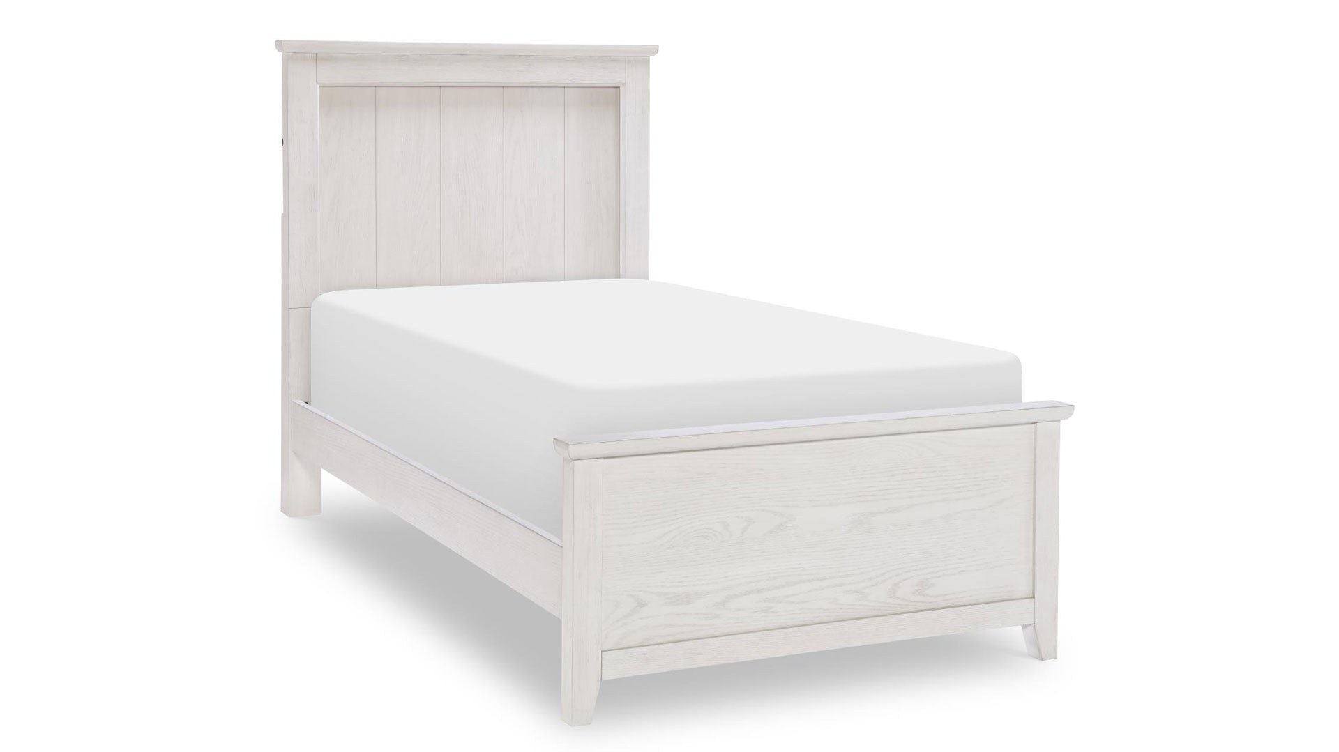 Ashton Weathered Oak Farmhouse Twin Bed
