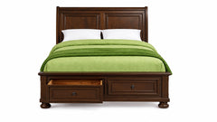 Cama doble con cajones Soriah Cherry | Cama tipo trineo con cajones | Gallery Furniture