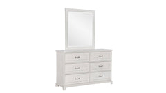 Ashton Weathered Oak Farmhouse 6 Drawer Dresser w/Mirror