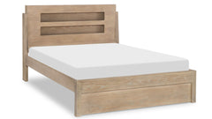 Full Size Eyrie Weathered Oak Bed w/LED Lighting