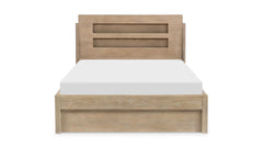 Full Size Eyrie Weathered Oak Bed w/LED Lighting