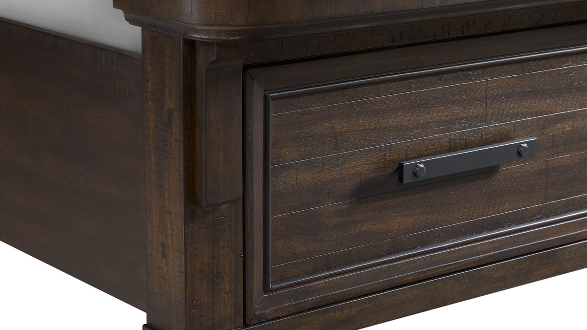 Queen Size Colorado City Modern Storage Panel Bed