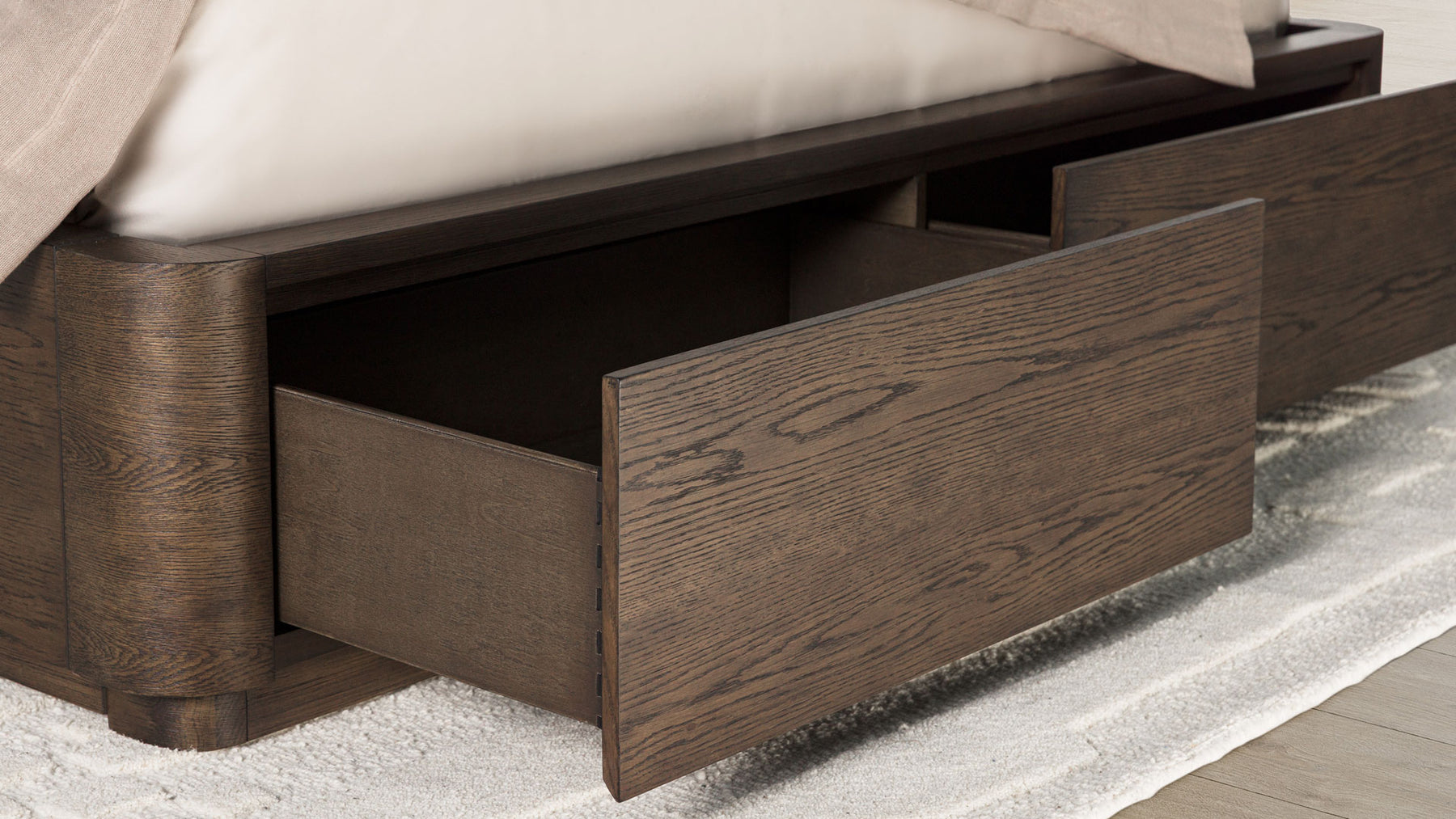 Athens Brownstone Queen Panel Storage Bed