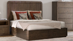 Athens Brownstone Queen Panel Storage Bed