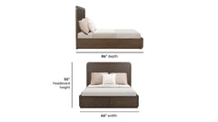 Athens Brownstone Queen Panel Storage Bed