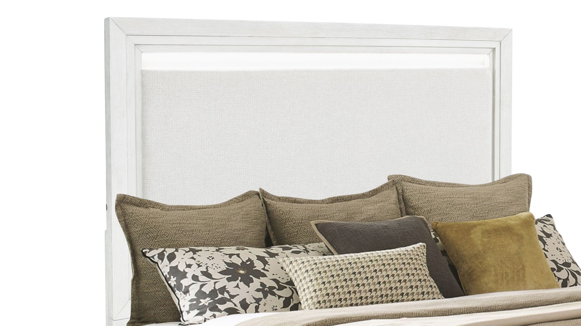 Queen Size Charter White Modern Storage Bed Frame