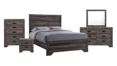 4 Pc Nathan Queen Bedroom Set (Queen Bed, Dresser/Mirror, Chest, & Nightstand)