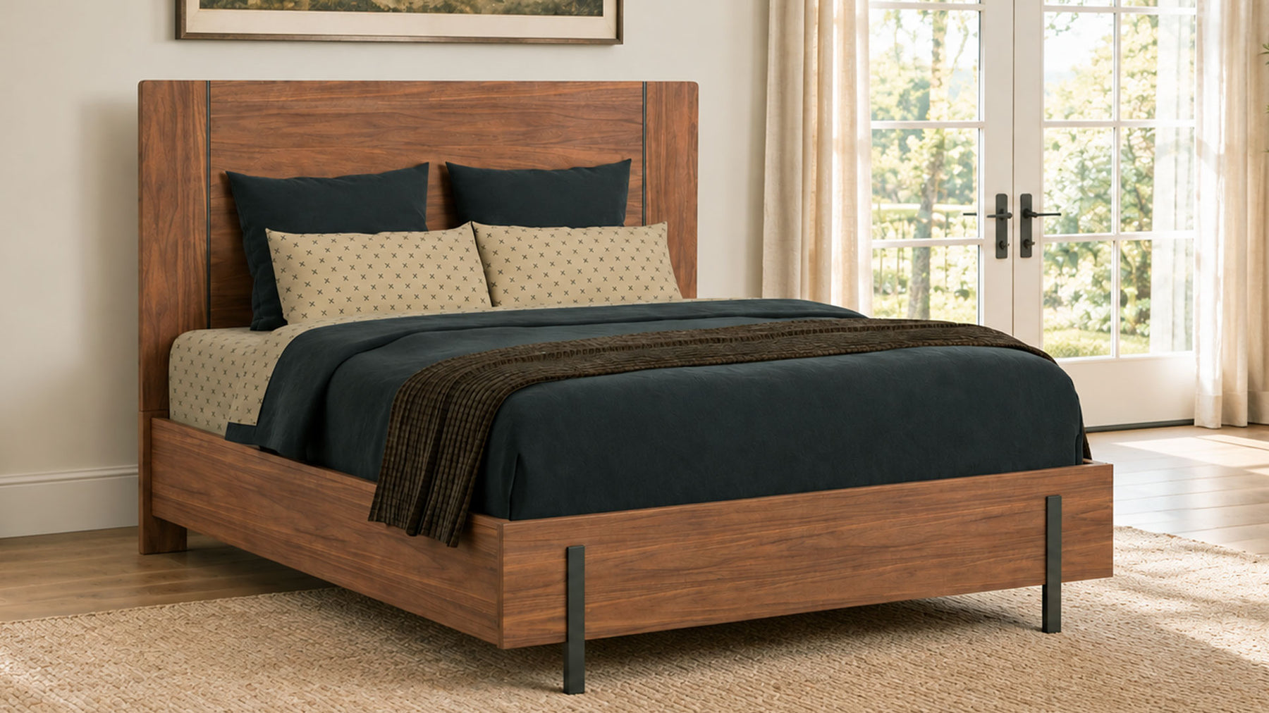 Taliesin Queen Panel Bed |Gallery Furniture