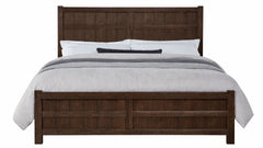 Queen Size Java Dovetail Modern Farmhouse Bed Frame