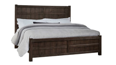 Queen Size Java Dovetail Modern Farmhouse Bed Frame