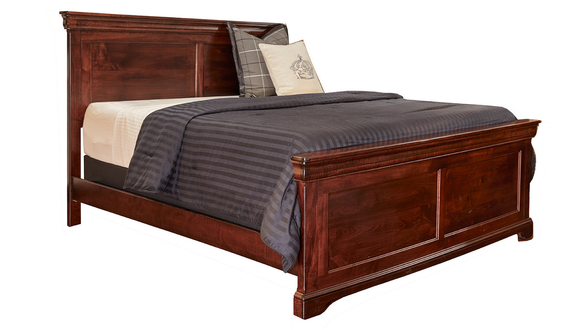 King Size Louis Philippe Brown Bed Frame