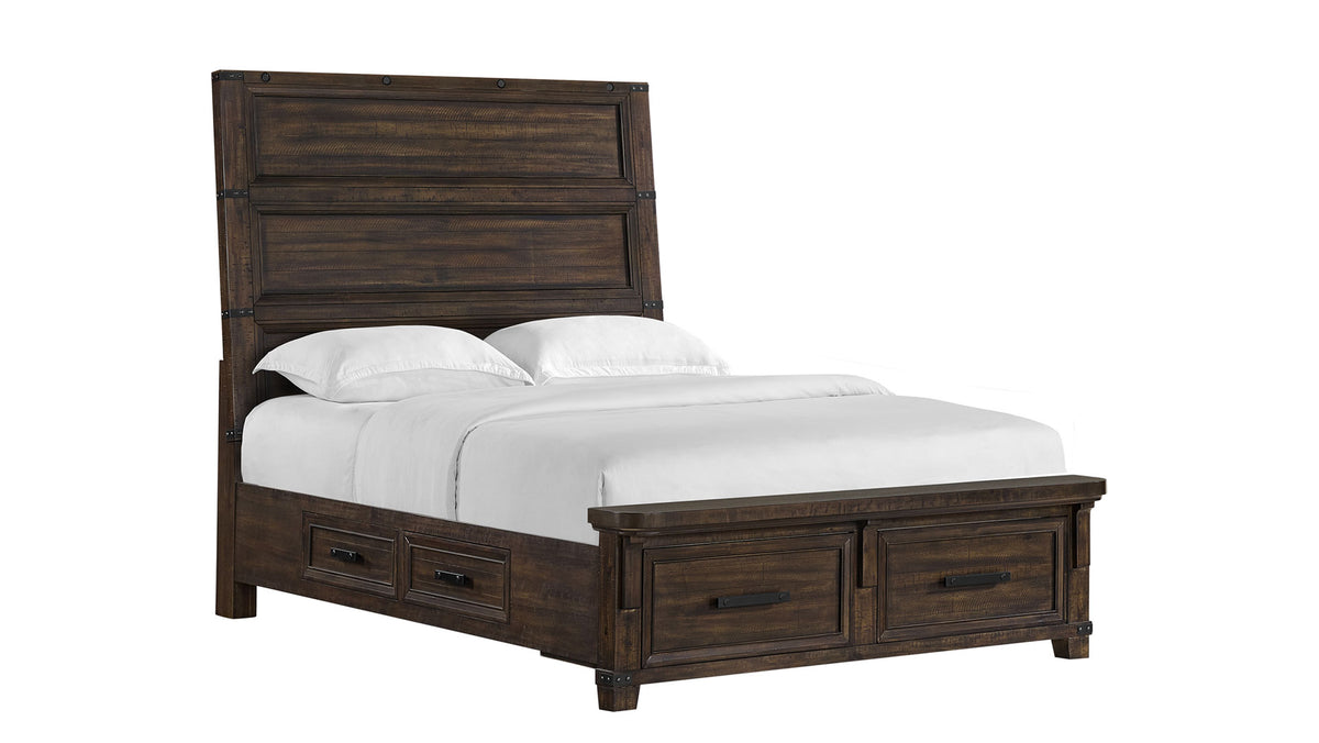 Queen Size Colorado City Modern Storage Panel Bed