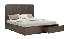 Athens Brownstone King Panel Storage Bed