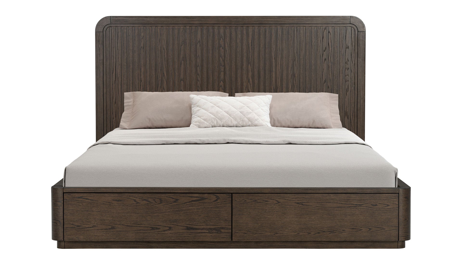 Athens Brownstone King Panel Storage Bed