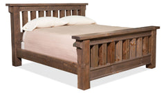 King Size Uvalde Rustic Solid Pine Wood Bed Frame