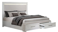 King Size Charter White Modern Storage Bed Frame