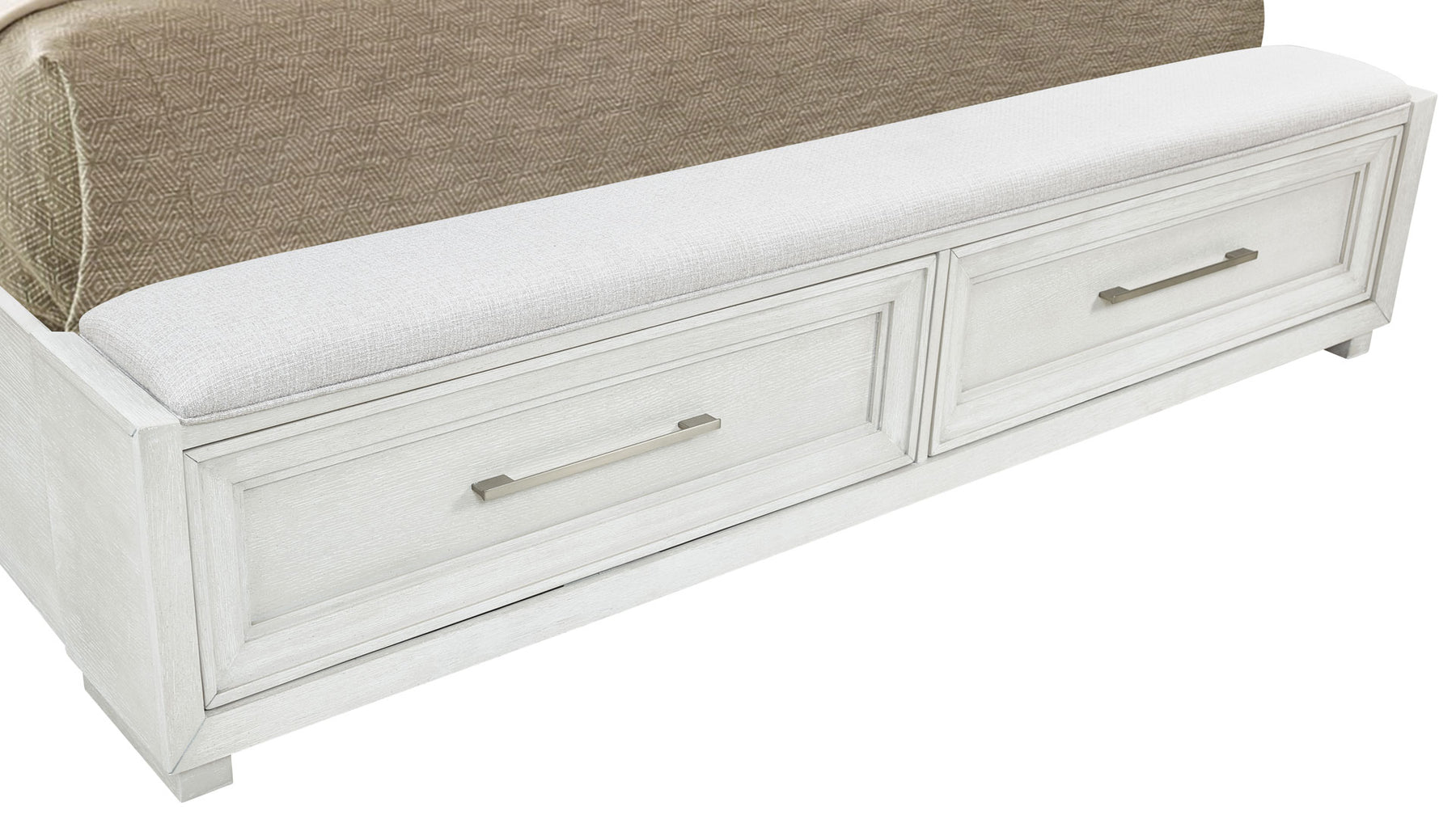 King Size Charter White Modern Storage Bed Frame
