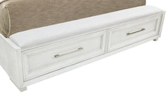 King Size Charter White Modern Storage Bed Frame