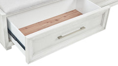 King Size Charter White Modern Storage Bed Frame
