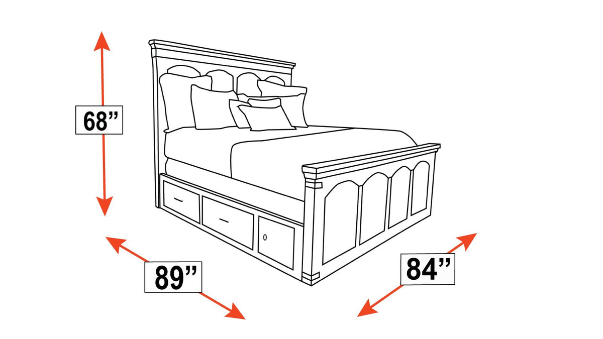 Larchmont King Storage Bed