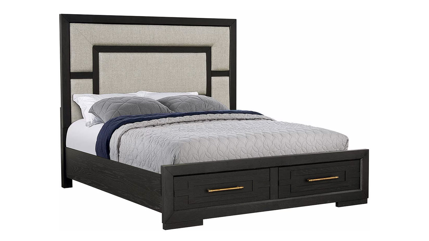 King Size Bellaire Modern Upholstered Storage Bed Frame