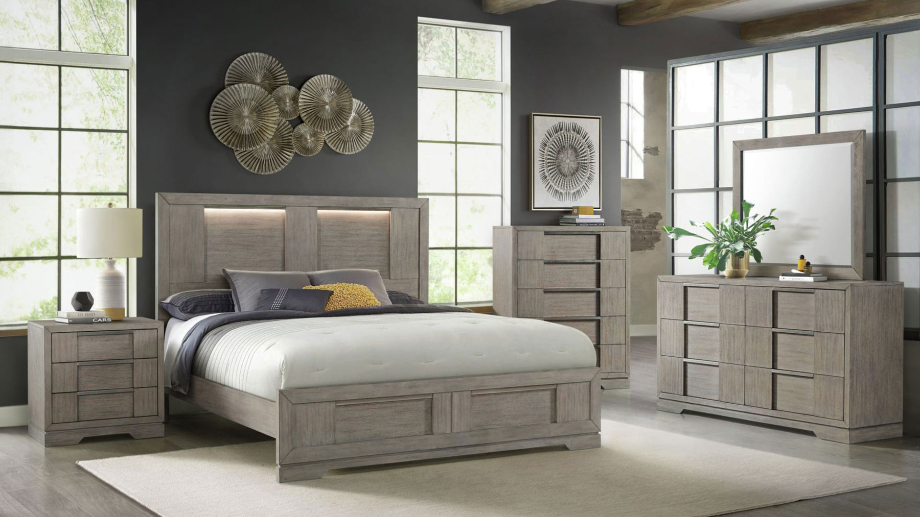 Estructura de cama moderna Kelis tamaño queen