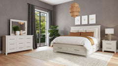 Queen Size Canterbury Ivory Storage Bed Frame