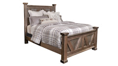 3 Pc Stone Antiqued King Bedroom Set (King Bed, Dresser/Mirror, & Nightstand)