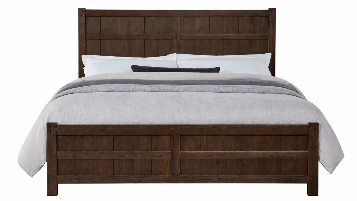 King Size Java Dovetail Modern Farmhouse Bed Frame
