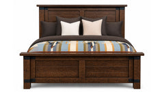 King Size Ironwood Brown Solid Maple Wood Rustic Bed