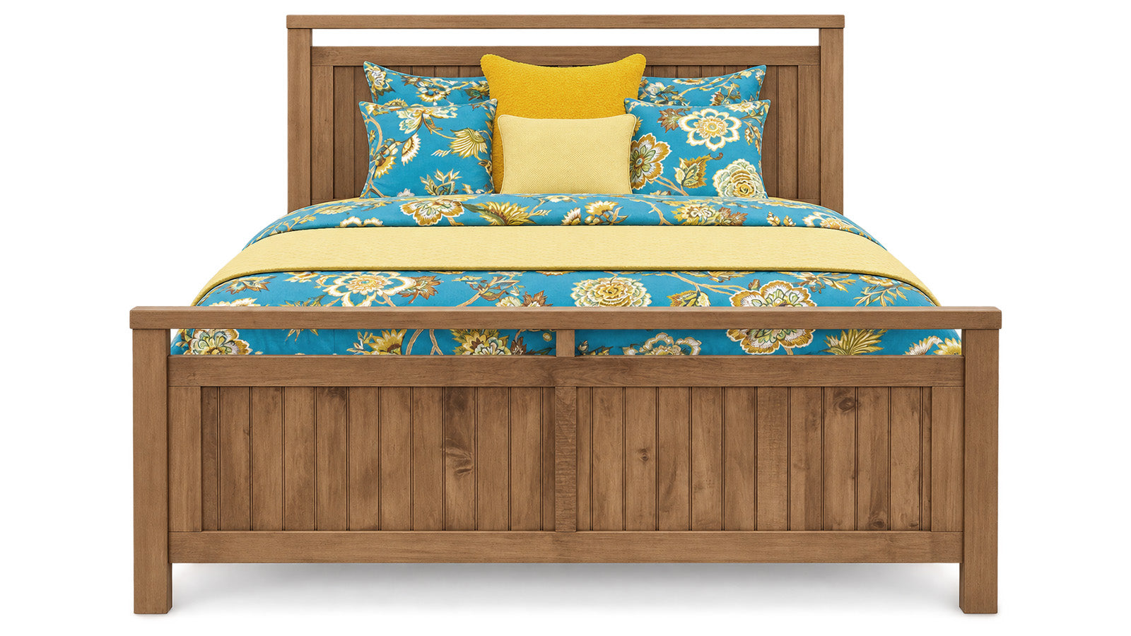 Modern Almond Amish Solid Wood King Bed