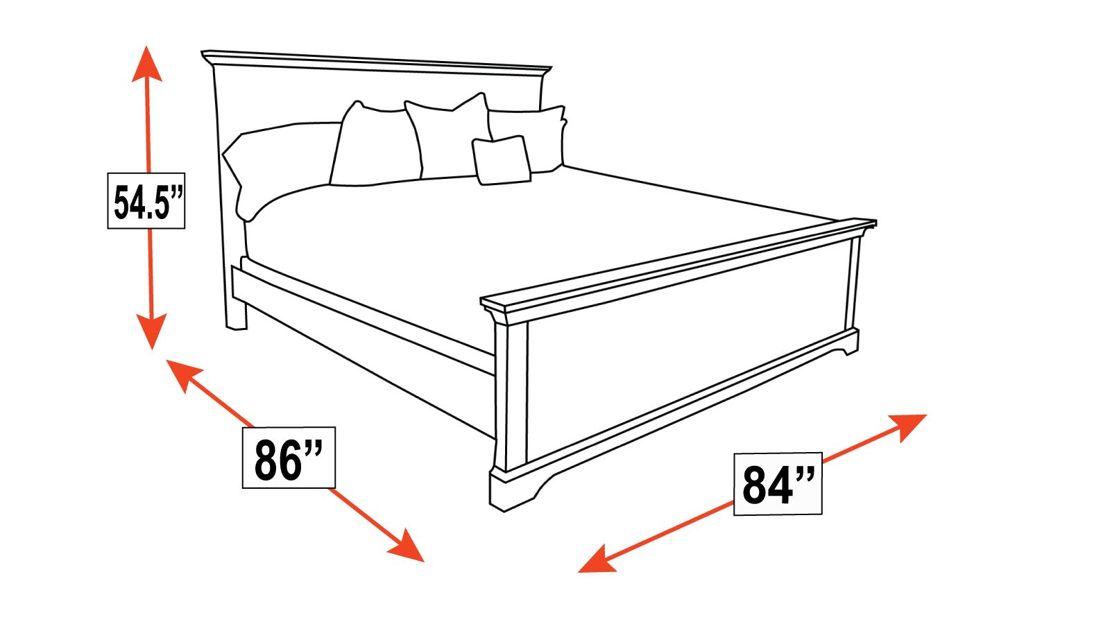 King Size Gladewater Solid Black Cherry Wood Bed Frame