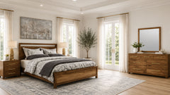 King Size London Solid Walnut Modern Bed Frame