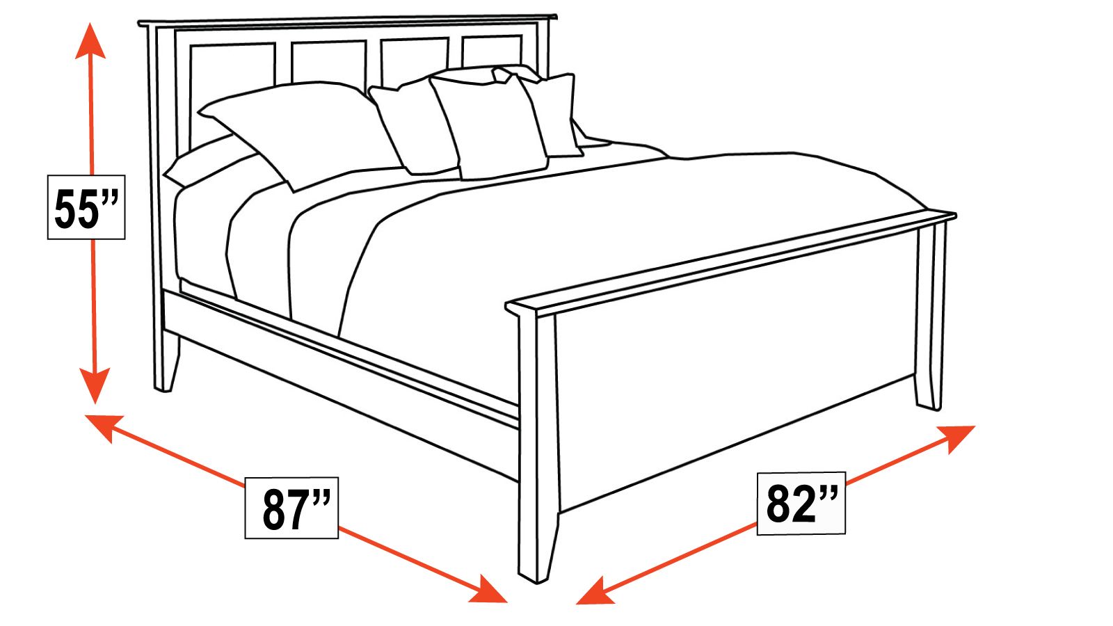 King Size Tyler Solid Oak Modern Bed Frame