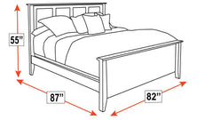 King Size Tyler Solid Oak Modern Bed Frame