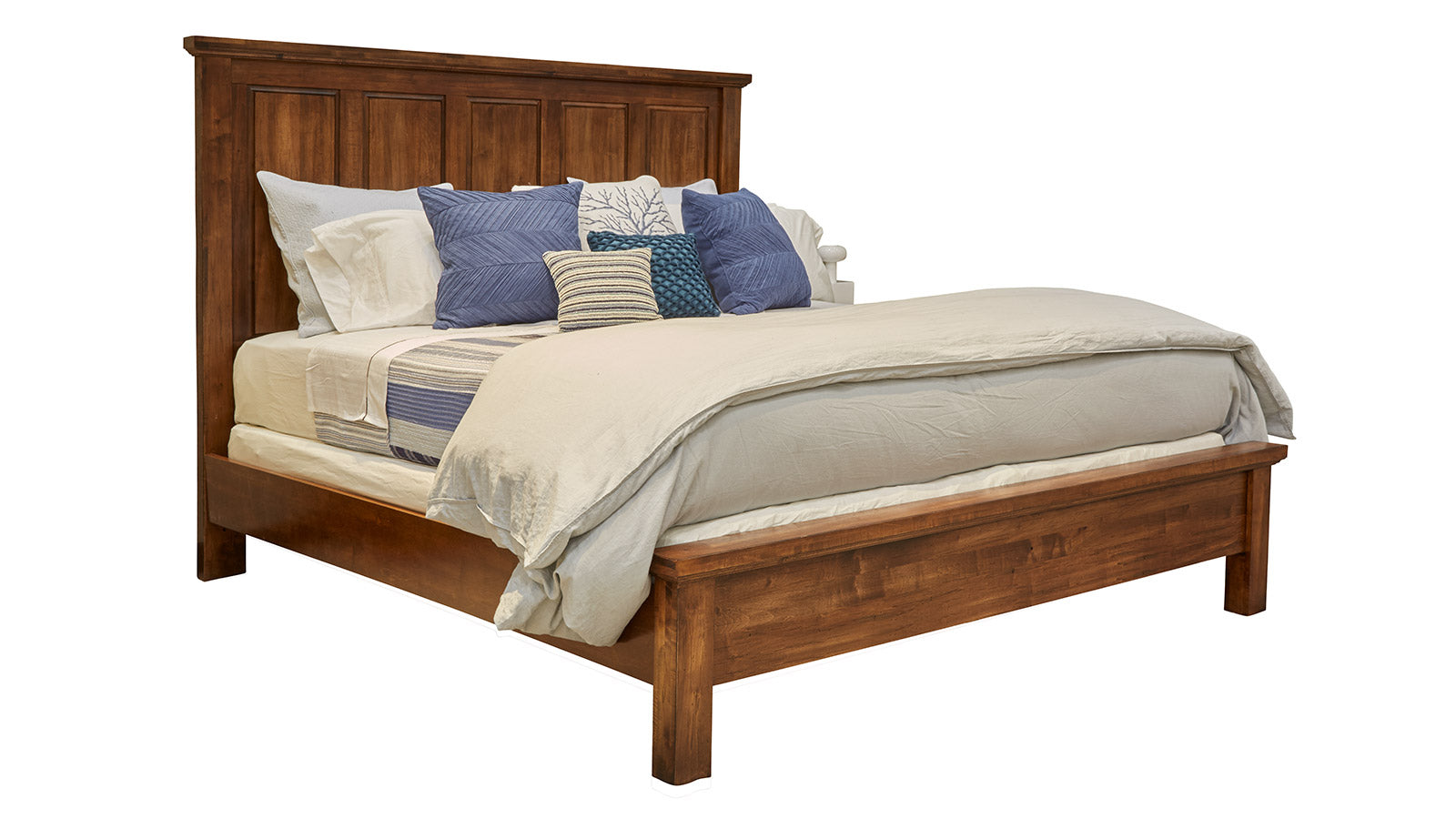 Queen Size Red Hawk Valley Solid Maple Wood Modern Bed Frame