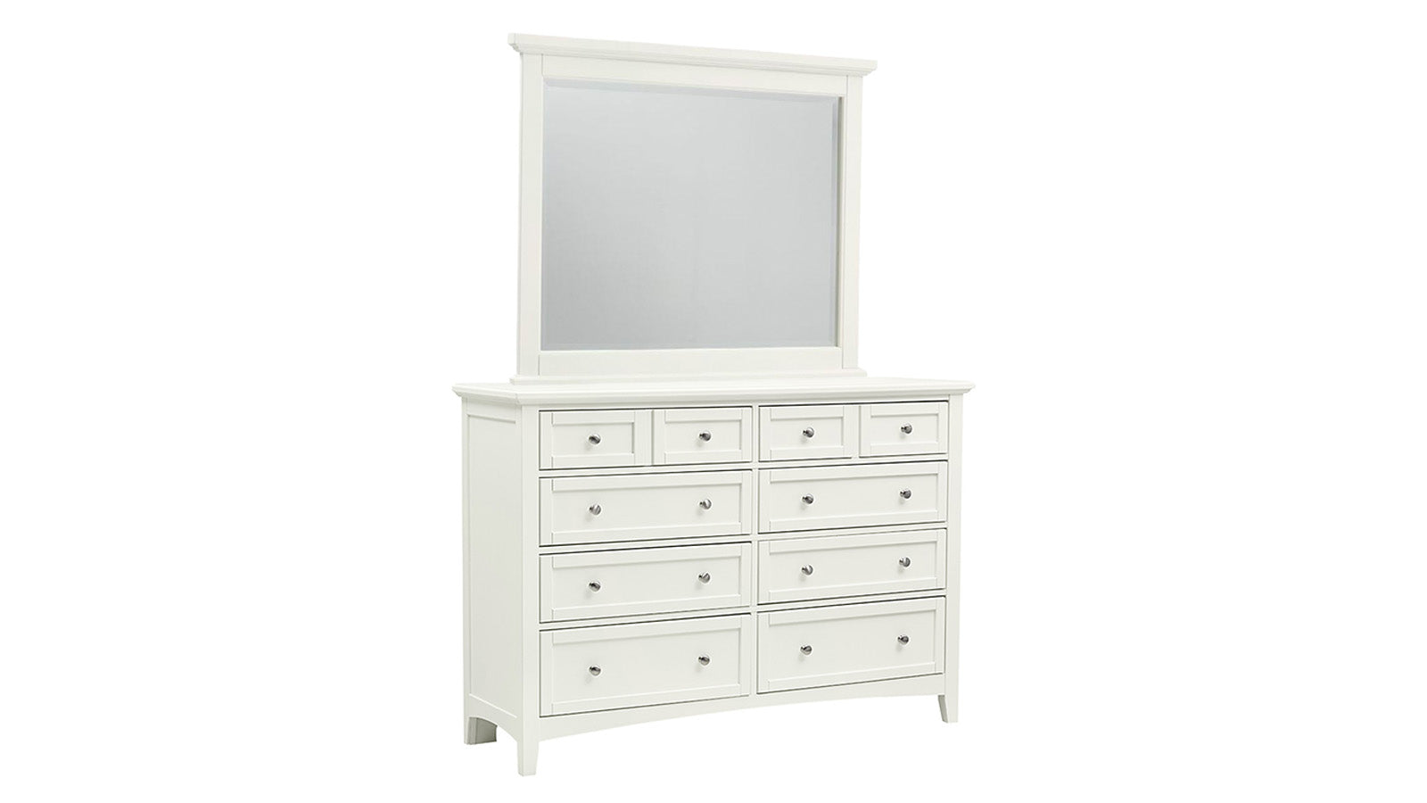 Bonanza White Dresser and Mirror