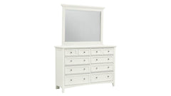 Bonanza White Dresser and Mirror