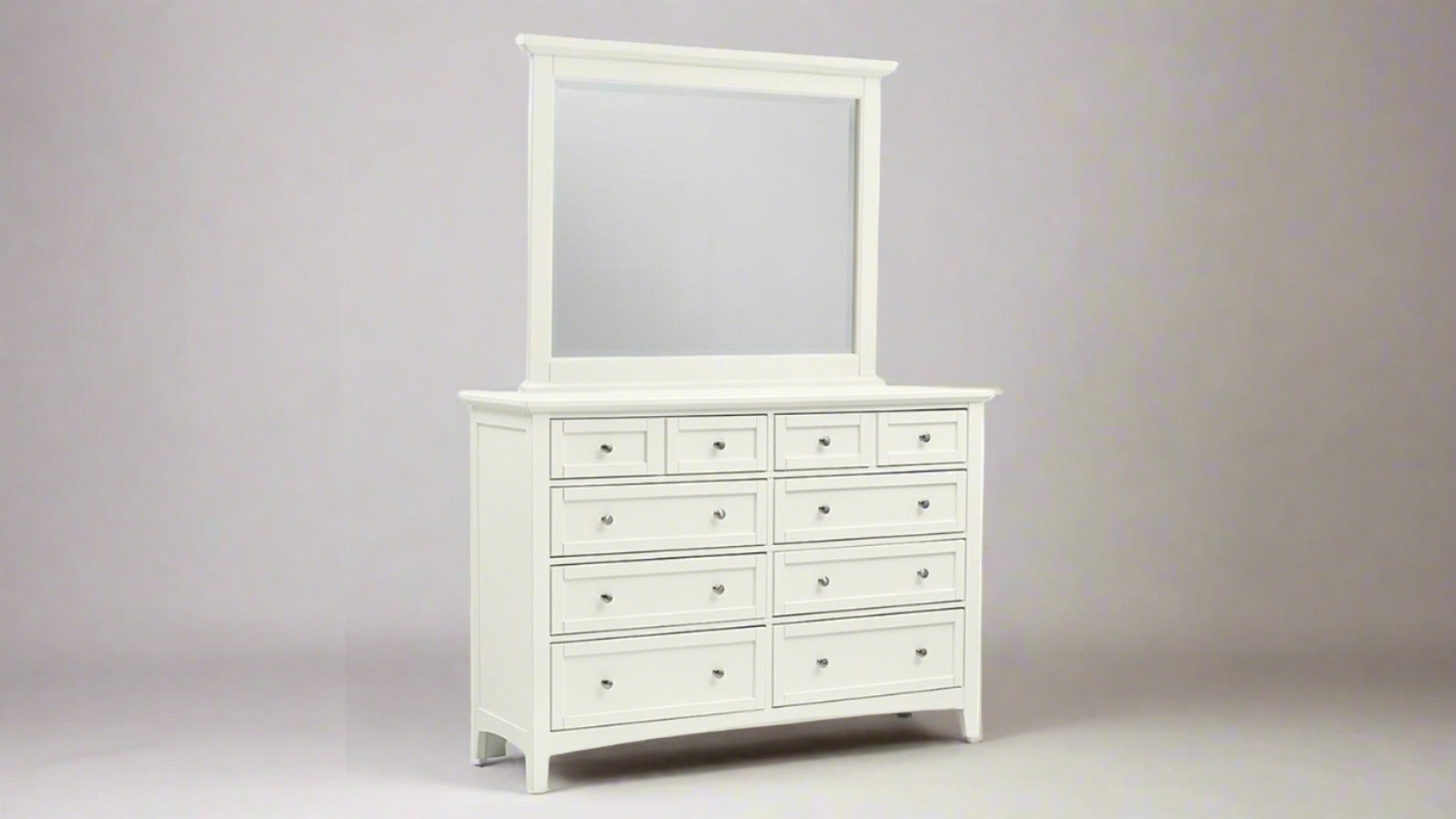 Bonanza White Dresser and Mirror